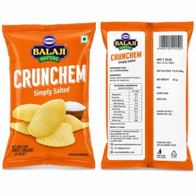 BALAJI WAFERS CRUNCHEM SIMPLY SALTED - 42g